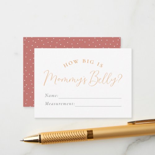 Ray of Sunshine How Big Is Mommys Belly Answer Enclosure Card