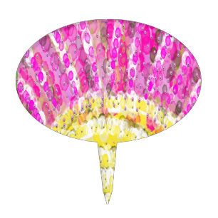 Ray Of Sunshine in Yellow and Fuchsia Cake Topper