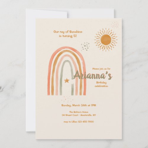 Ray of Sunshine Invitation