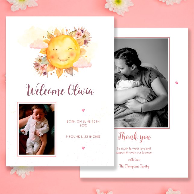 Ray Of Sunshine Is On Her Way Photo Boho Girl Announcement (Creator Uploaded)