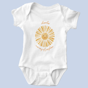 Ray of Sunshine Personalized Watercolor Baby Bodysuit