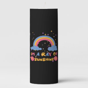 Ray of sunshine pillar candle
