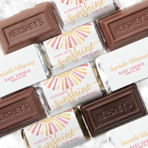 Ray Of Sunshine Pink Sun Baby Shower Hershey's Miniatures