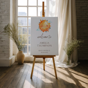 Ray Of Sunshine Rainbow Welcome Boho Baby Shower Foam Board