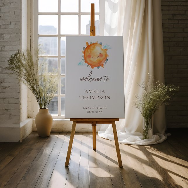 Ray Of Sunshine Rainbow Welcome Boho Baby Shower Foam Board (Creator Uploaded)