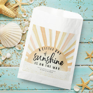 Ray of Sunshine Retro Summer Beach Baby Shower Favor Bag
