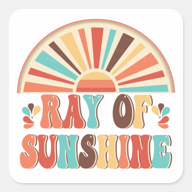 Ray of Sunshine Square Sticker (Front)