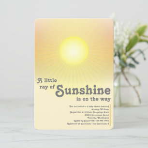 Ray of Sunshine Sun Baby Shower Invitation