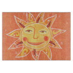 Ray Play Smiling Orange Sun Art Cutting Board at Zazzle
