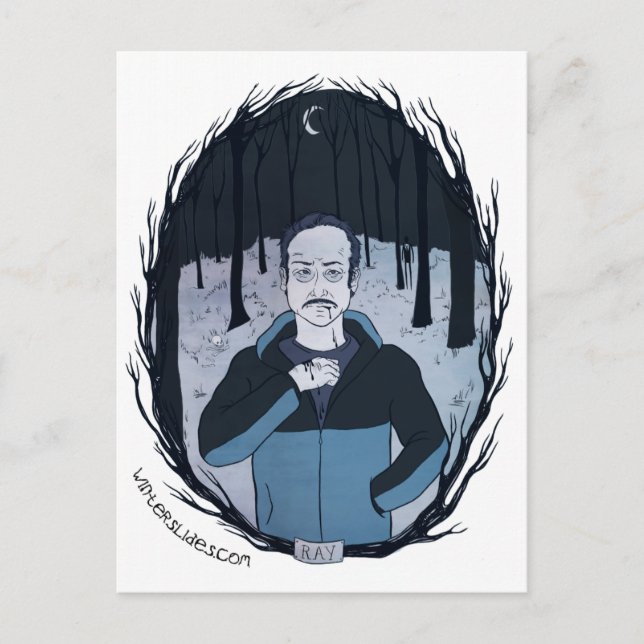 "Ray" Postcard - Winter Slides (Front)