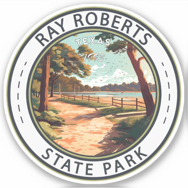 Ray Roberts State Park Texas Badge Sticker (Front)