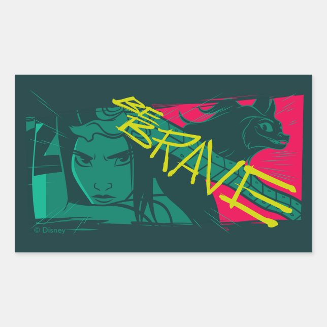 Raya and the Last Dragon - Be Brave Rectangular Sticker (Front)