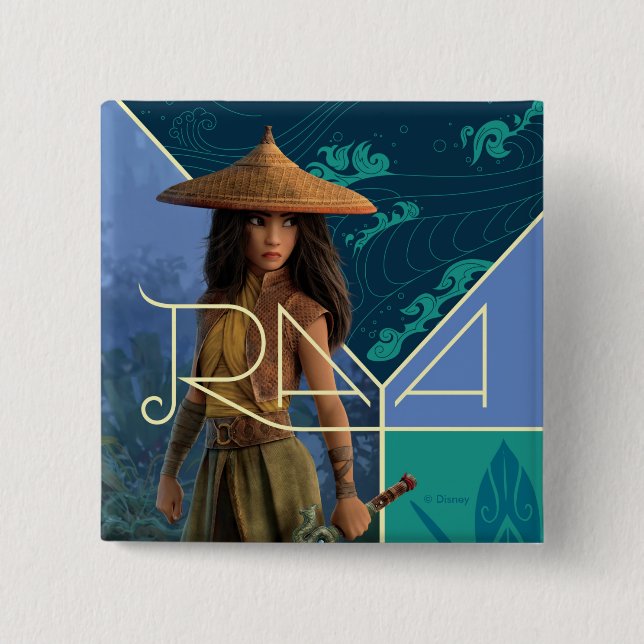 Raya Segmented Collage Button (Front)