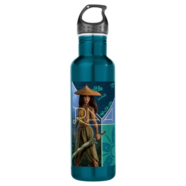 Raya Segmented Collage Stainless Steel Water Bottle (Front)