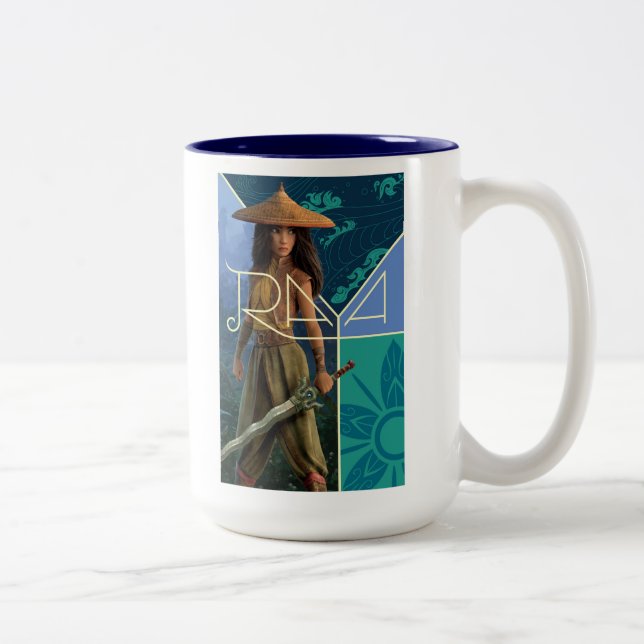 Raya Segmented Collage Two-Tone Coffee Mug (Right)