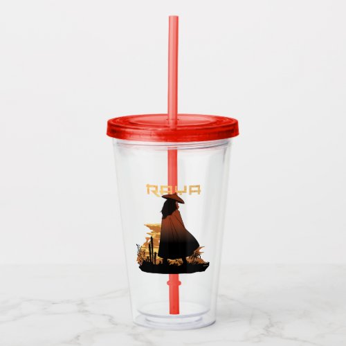 Raya Sunset Graphic Acrylic Tumbler