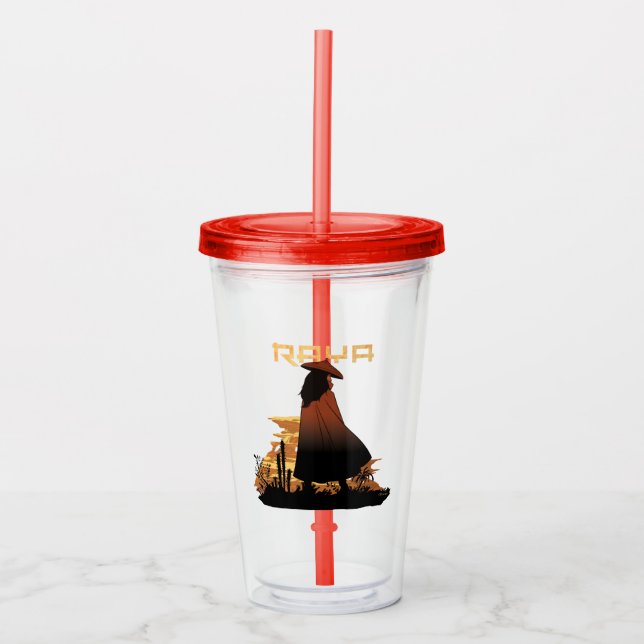 Raya Sunset Graphic Acrylic Tumbler (Front)