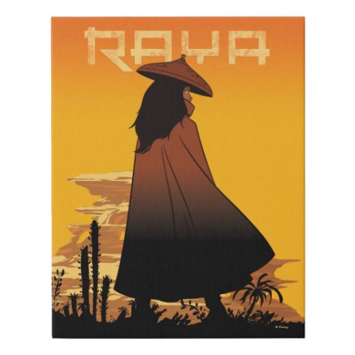 Raya Sunset Graphic Faux Canvas Print