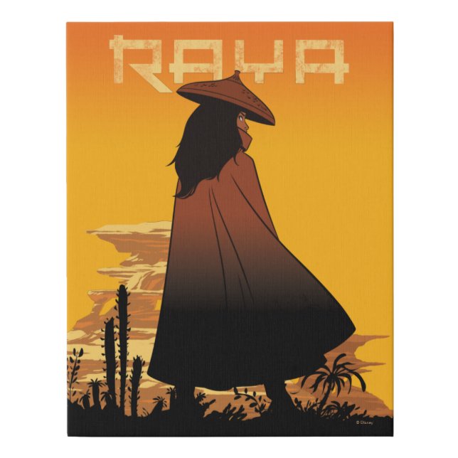 Raya Sunset Graphic Faux Canvas Print (Front)