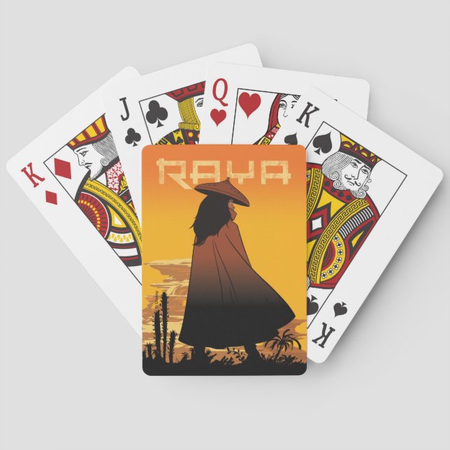 Raya Sunset Graphic Playing Cards (Back)