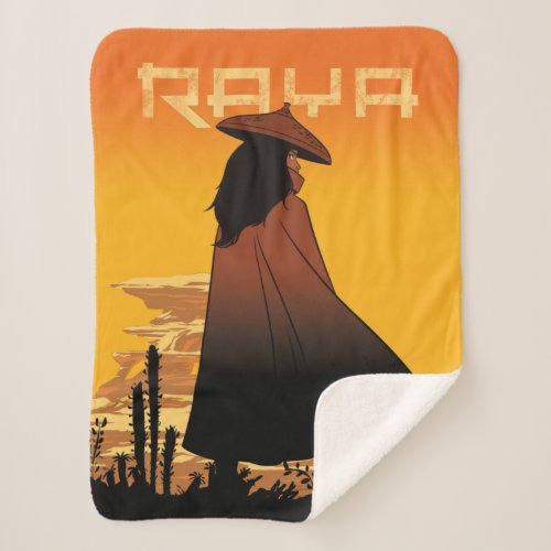 Raya Sunset Graphic Sherpa Blanket