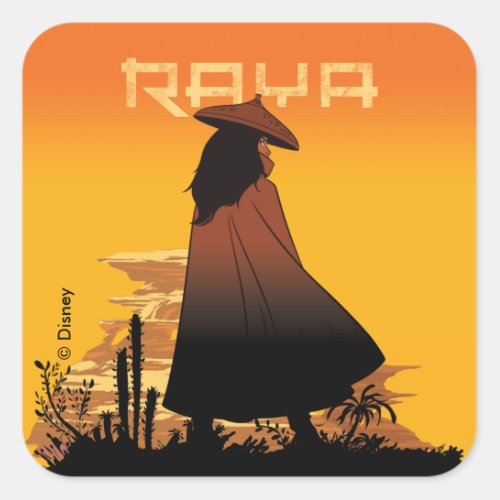 Raya Sunset Graphic Square Sticker