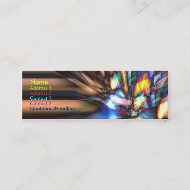 Raybreak Mini Business Card (Front)