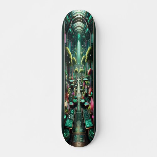 Raygun Gothic Futuristic Arboretum Deck Skateboard