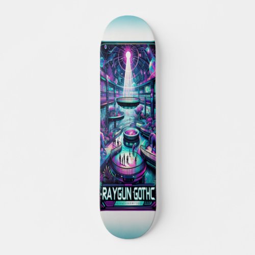 Raygun Gothic Futuristic Zoo Deck Skateboard