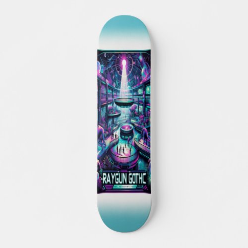  Raygun Gothic Futuristic Zoo Deck Skateboard