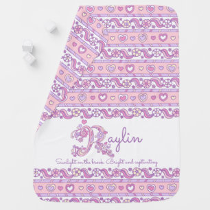 Raylin name with name meaning hearts baby blanket