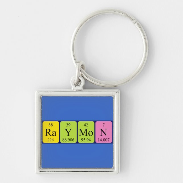 Raymon periodic table name keyring (Front)