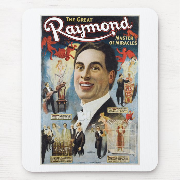 Raymond The Great ~ Miracles Vintage Magic Act Mousepad