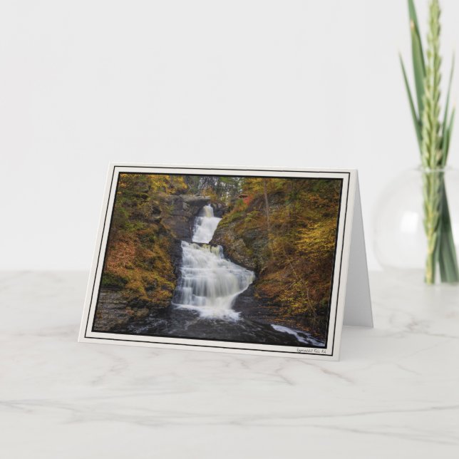 Raymondskill Falls in Autumn 2018 Card (Front)