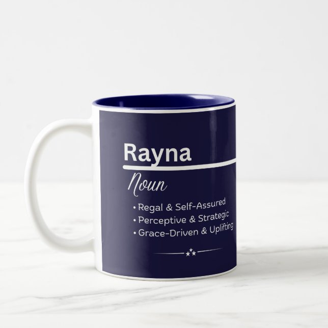 Rayna Personalized Name Coffee Mug (Left)