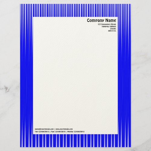 Rays _ Blue and White Felt Letterhead