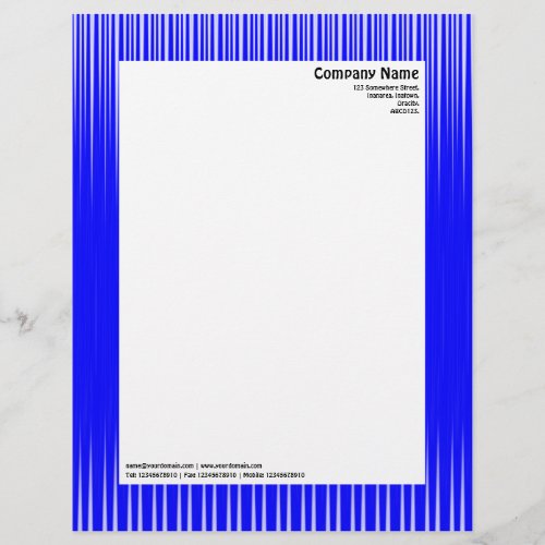 Rays _ Blue and White Letterhead