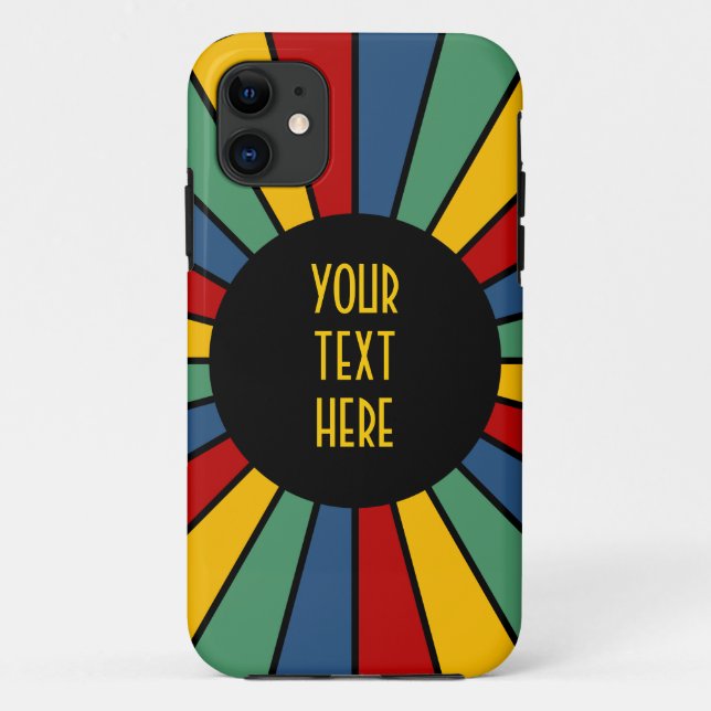 RAYS BUTTON I + your Photo, Text, Monogram Case-Mate iPhone Case (Back)