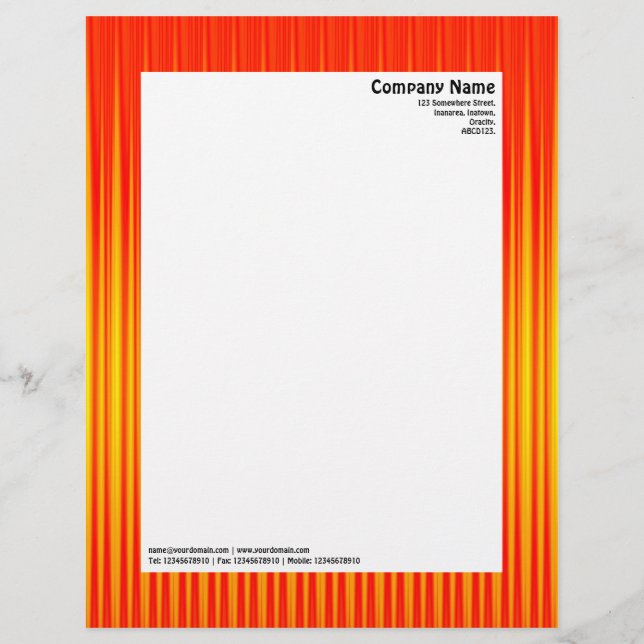 Rays II - Red and Yellow Letterhead (Front)