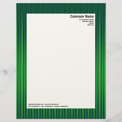 Rays II _ Shades of Green Felt Letterhead