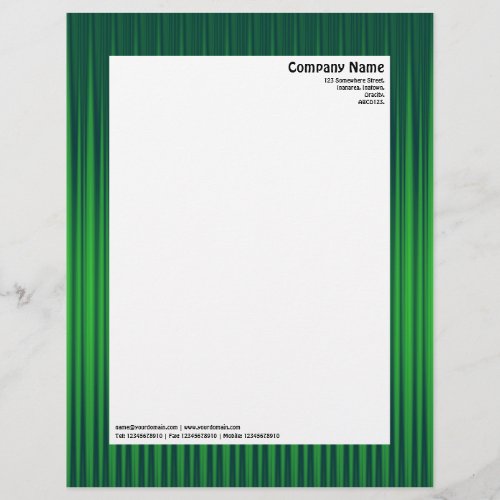 Rays II _ Shades of Green Letterhead