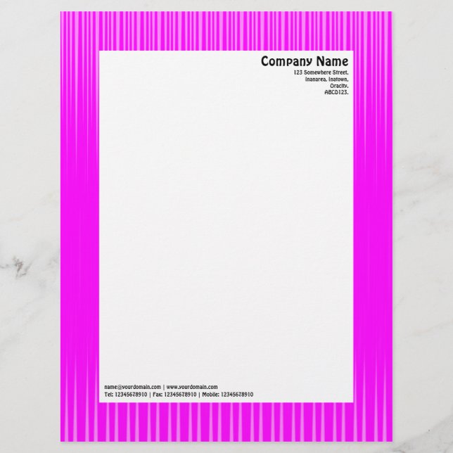 Rays - Magenta and White Letterhead (Front)