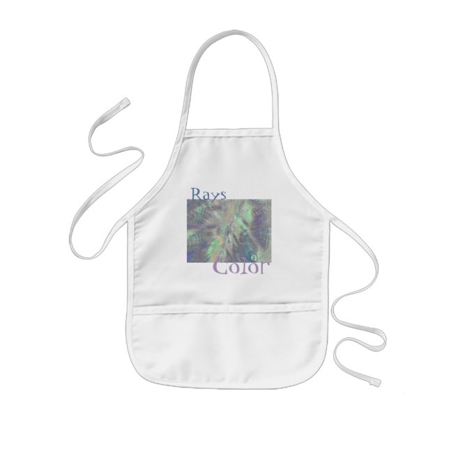 Rays of Color, digital abstract Kids' Apron (Front)