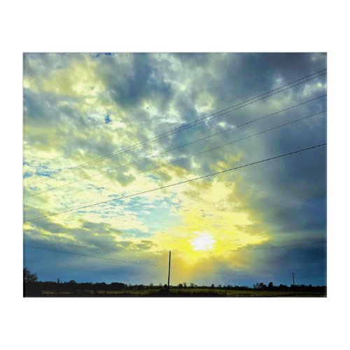 Rays of light acrylic print
