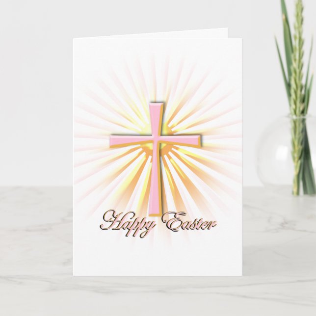 Rays of Light from the Religious Cross Holiday Card (Front)