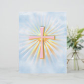 Rays of Light from the Religious Cross (W/Clouds) (Standing Front)