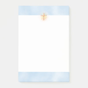 Rays of Light from the Religious Cross (W/Clouds) Post-it Notes