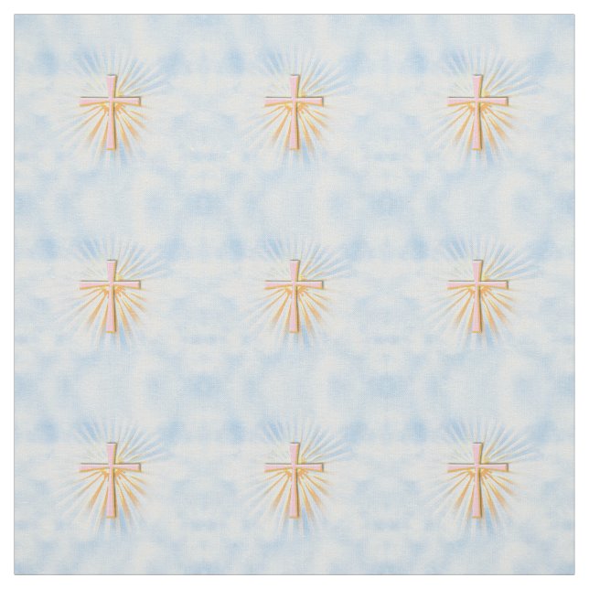 Rays of Light Religious Cross  Fabric (Swatch)
