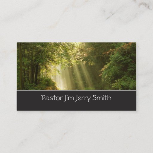 Customizable Rays of sun pastor professional business card