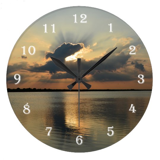 Rays of Sun Sunset Wall Clock | Zazzle.com